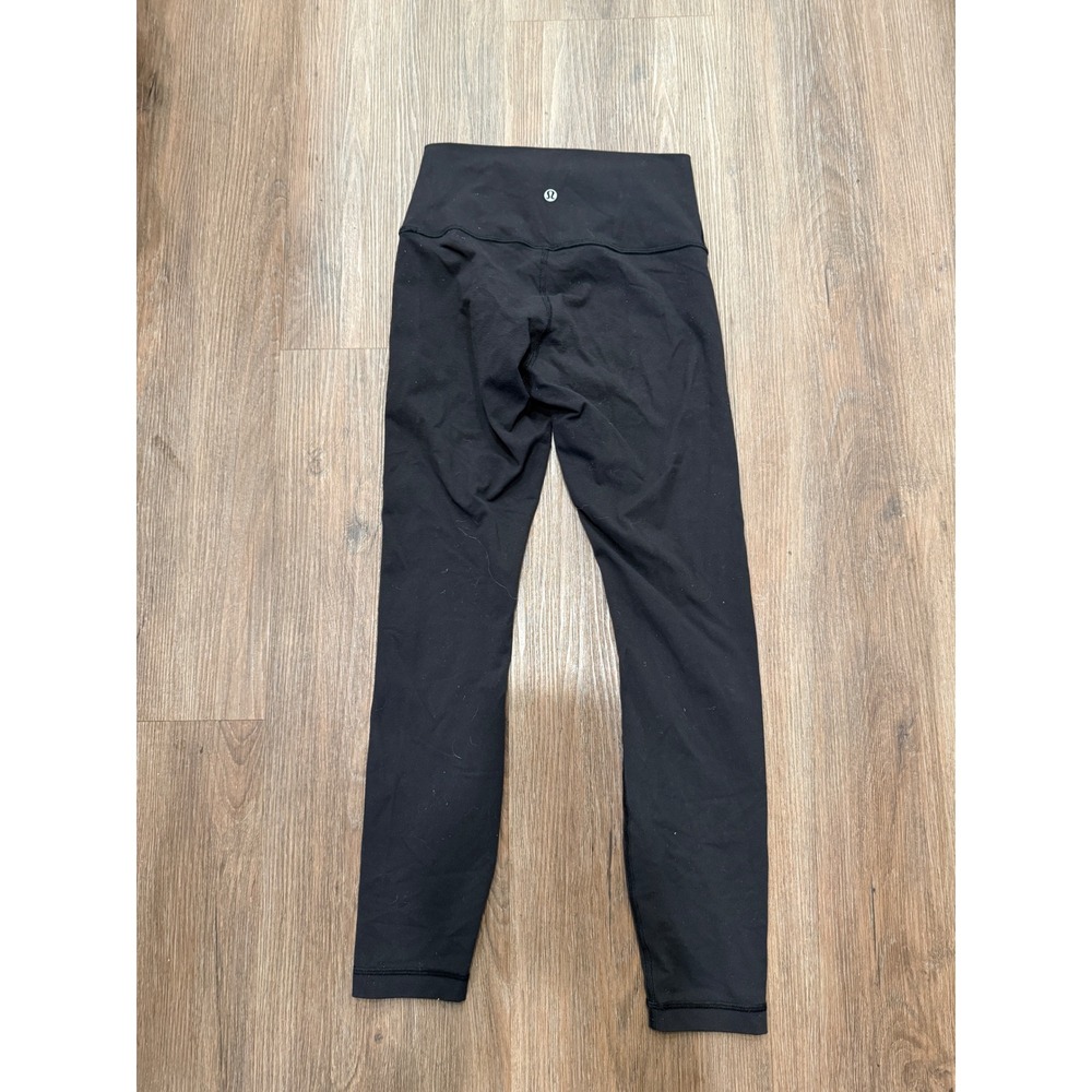 Lululemon high‎ Rise Pant 25 Black  Yoga Leggings Size 4